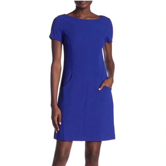 Eliza J Dresses & Skirts - Eliza J Cobalt Blue Office Business Casual Dress With Pockets Size 6